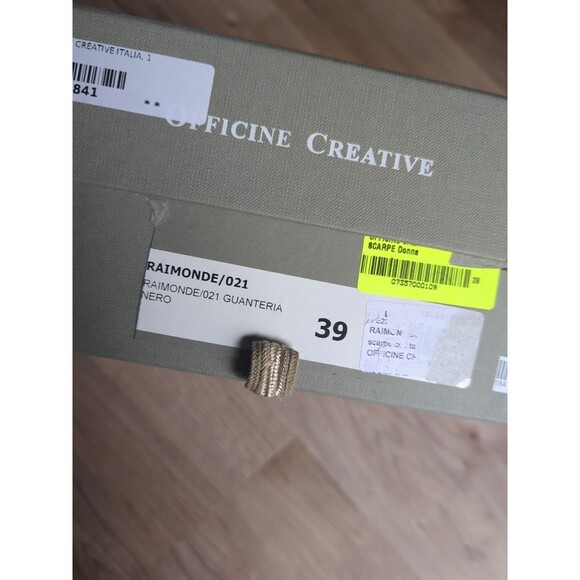 Officine Creative Padded Black Leather Covered Heel Slip On - Picture 16 of 16